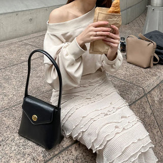 Frilled tiered long skirt