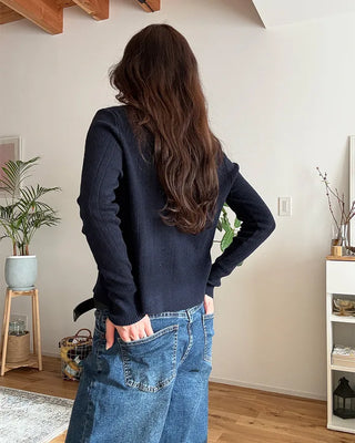 Punching knit ensemble