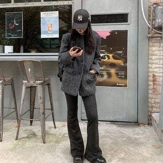 Mohair wool half coat