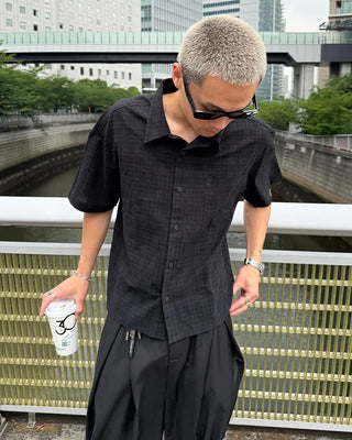 Checked cropped shirt