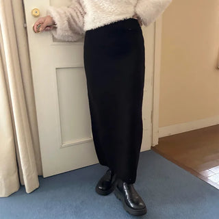 Knit long skirt