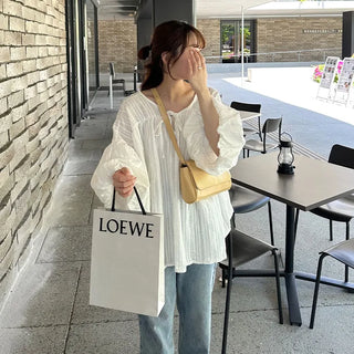 Puff-sleeve blouse