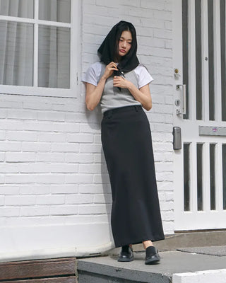 [8th Re-release] [BEST 50] [6th Re-release] (ORIGINAL) Line Cotton Scarf (black)