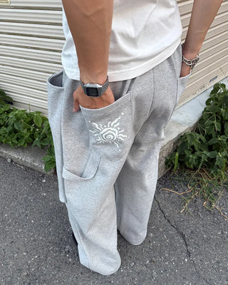Back pocket sun print sweatpants