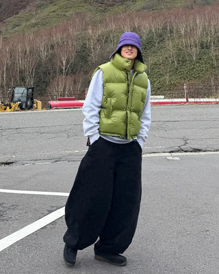 Snap pocket balloon cotton pants