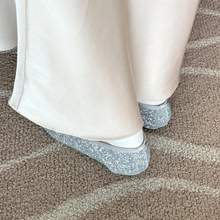 Sequin flat shoes