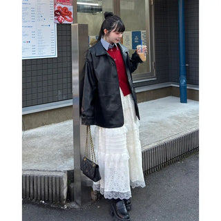 Lace long skirt
