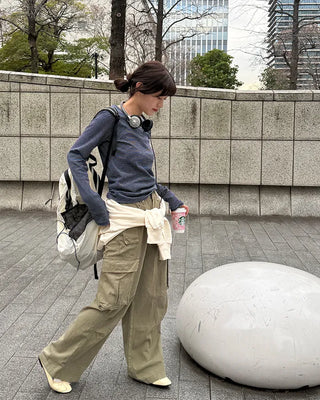Drawstring Nylon Backpack