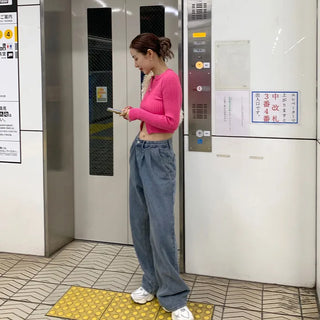 Rib-knit zip-up