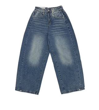 Wide-leg pants with brushed lining and pleats