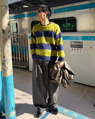 Bordered soft knit