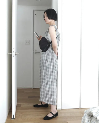 Drape neck long dress
