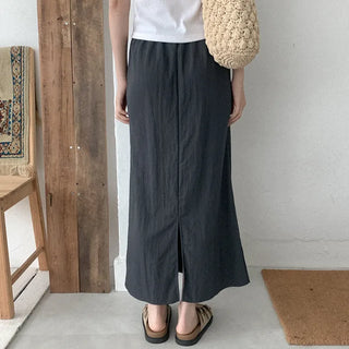 Elastic long skirt