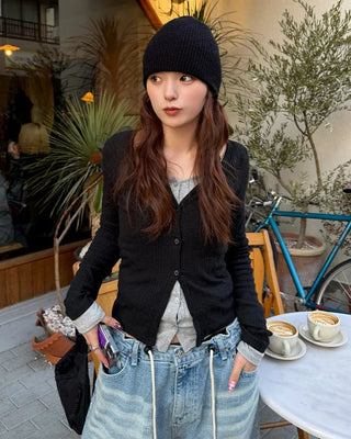 Layered cardigan