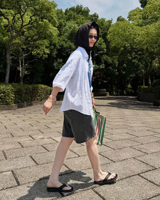 Seersucker check shirt