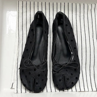 Mesh Dot Tabi Flats