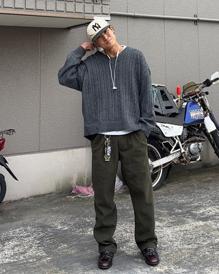 Corduroy fleece slacks