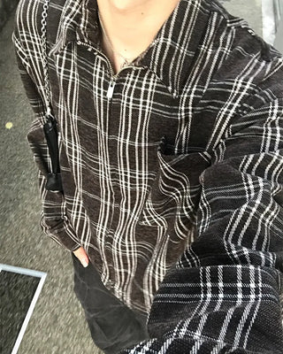 Checked cropped jacket
