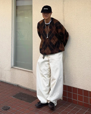 Cotton Curved Pants