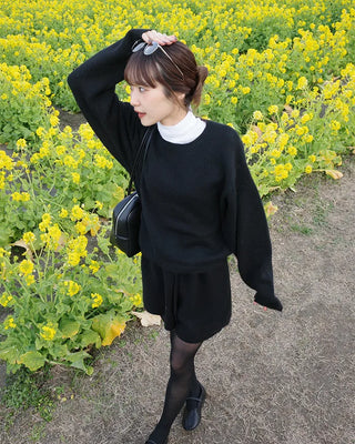 Banding knit shorts