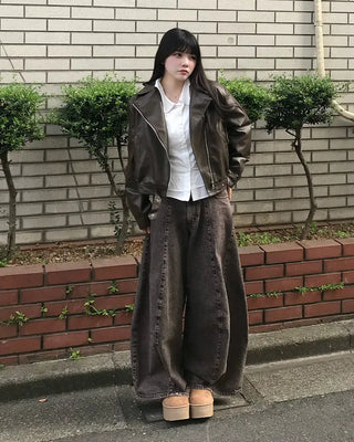 Crop Leather Jacket
