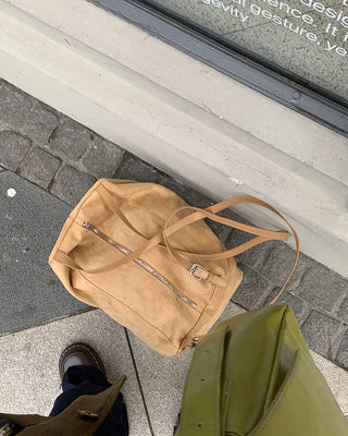 Big Square Suede Shoulder Bag