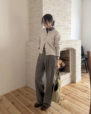 A+ Premium Wool Viscose Pleated Winter Slacks