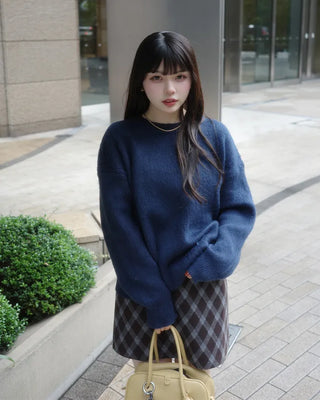 Checkered mini skirt