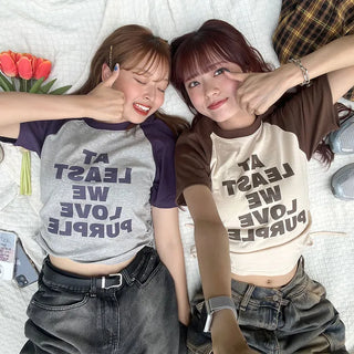 Side-shirred T-shirt