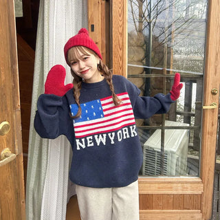 New York logo knit
