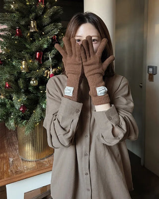 Basic knit gloves