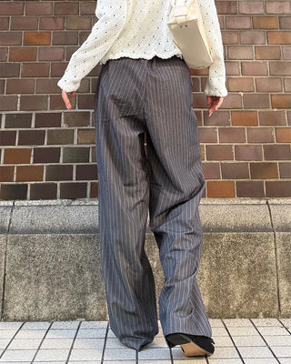 Unisex Double Pintuck Stripe Pants