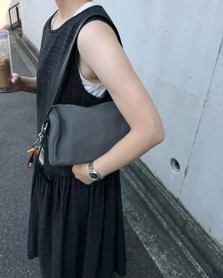 Checked long dress