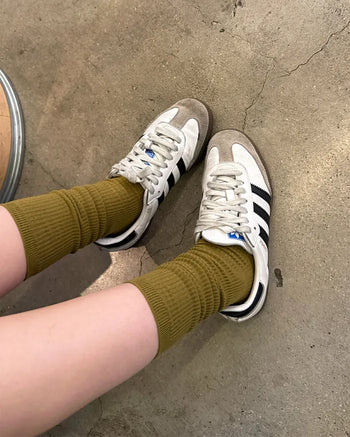 Ribbed long socks