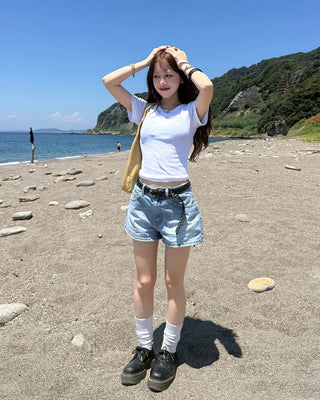 Basic Color Round T-Shirt