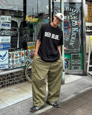 String Tuck Cargo Pants