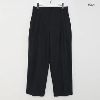 Two-pleat cotton slacks
