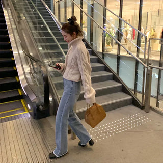 Square suede bag