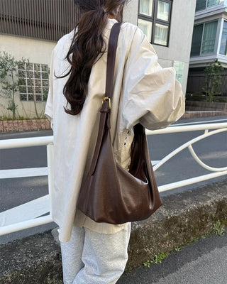 Leather Hobo Shoulder Bag