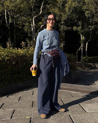 Light striped pants