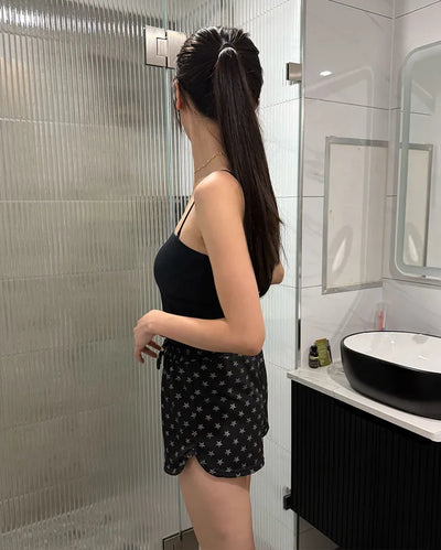 Star Point Elastic Waist Shorts
