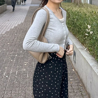 Cropped basic cardigan