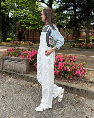 Cotton wide overalls