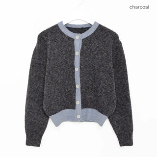 Two-tone round cardigan