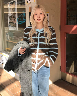Duffle Point Border Cardigan