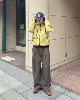 (Unisex) Wrap-design wide-leg slacks