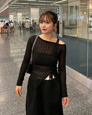 Asymmetrical String Knit