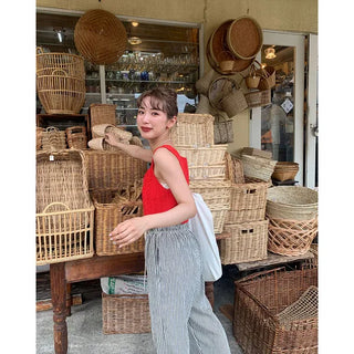 Linen Square Sleeveless Knit