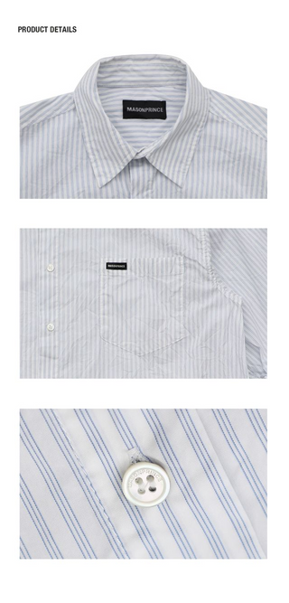 [MASONPRINCE] Washed Striped Shirt