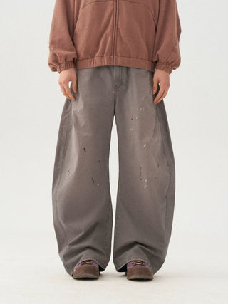 [Monterest] Washed Double Pleat Wide Pants